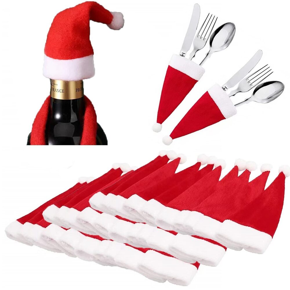7164 Red Mini Santa Hats Xmas Party 30 Pieces mini christams Hat
